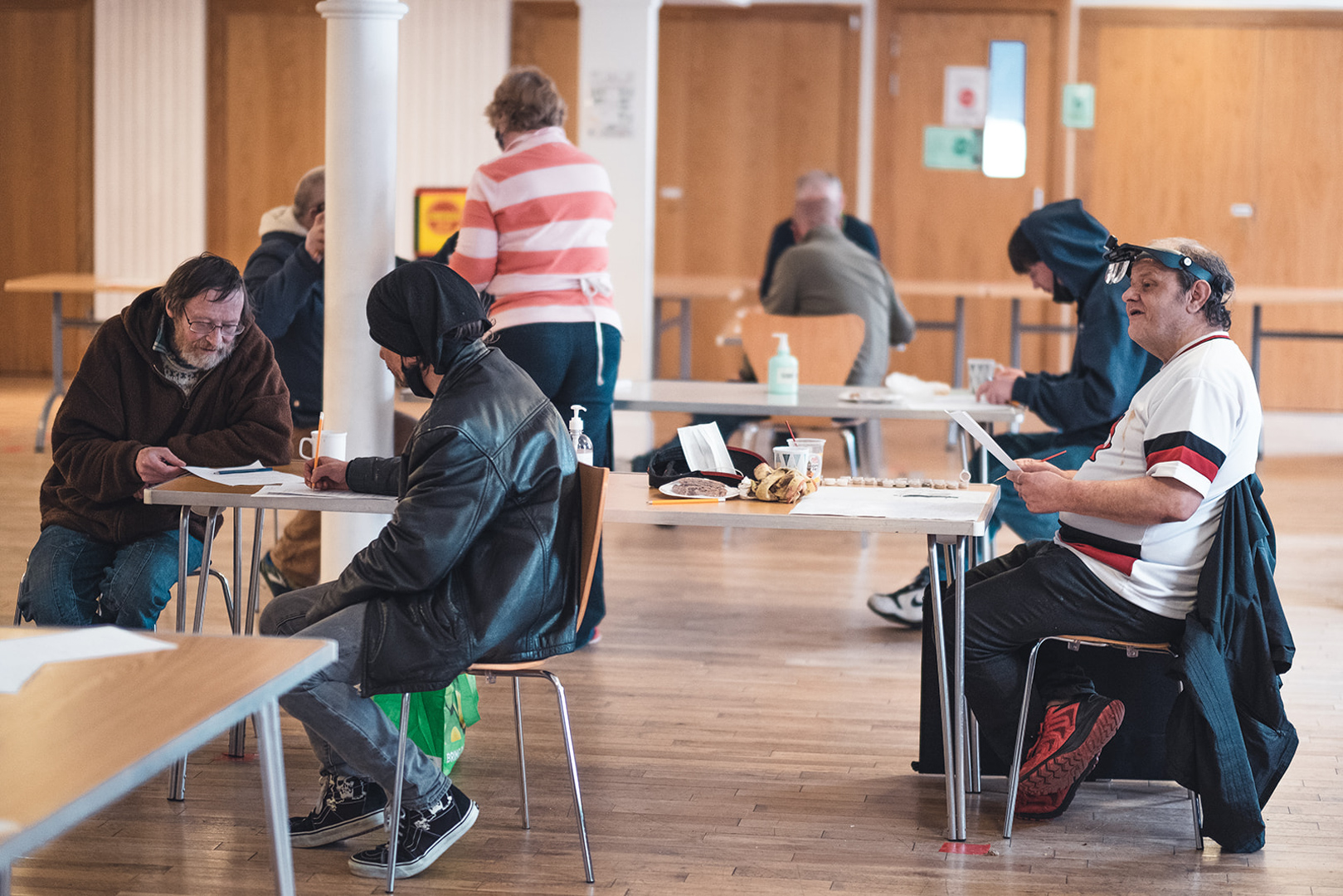 Community members at drop-in centre in Torry, Aberdeen